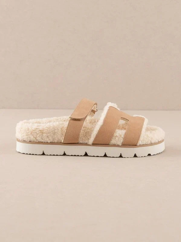 Adelene Sherpa Lined H-Strap Sandal