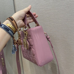 MEDIUM ULTRAMATTE BAG 20 PINK PATENT CALFSKIN