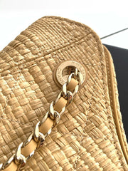 CC 26 Shopping Bag 40cm Beige in Straw Woven 01718
