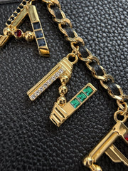 CC 26s Métiers d'Art Small Flap Bag 22 Black Grained Leather & Enamel Charms