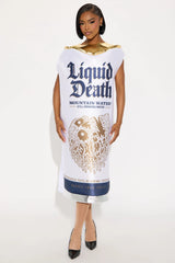 Liquid Death Still Water Can Costume - White/combo