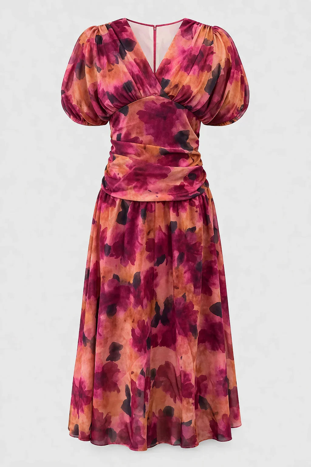 Elegant Long Dress With V-Neck