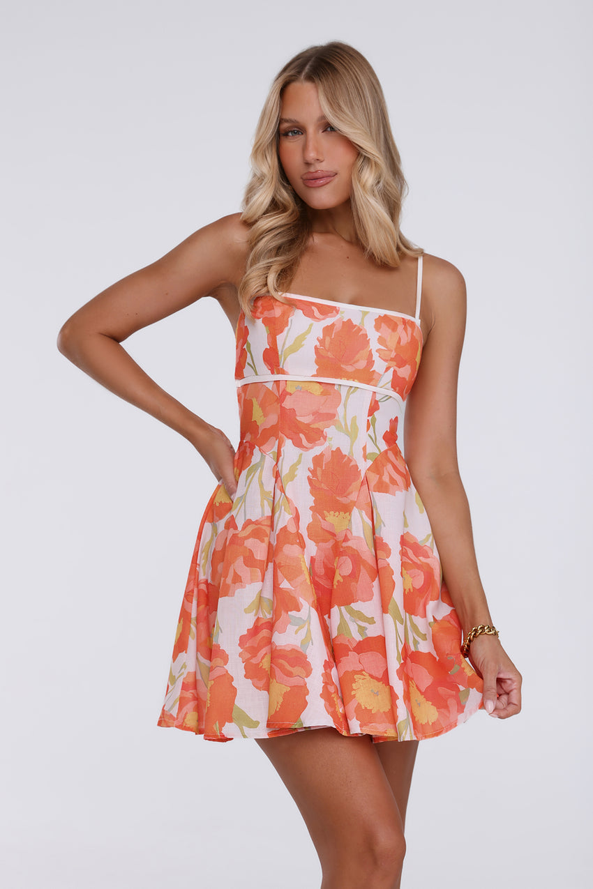 Darling Aesthetic Mini Dress Orange