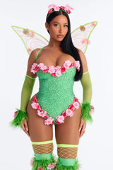 Flutter And Flirt 7 Piece Costume Set - Green