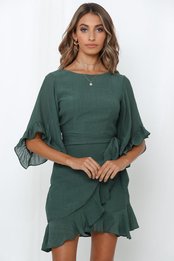 Never Regret Anything Dress Green