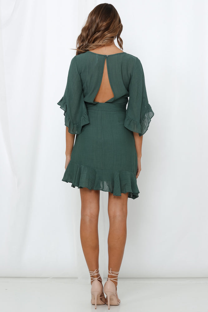 Never Regret Anything Dress Green