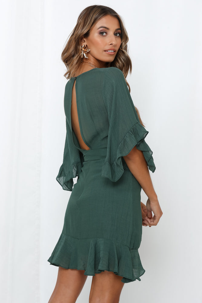 Never Regret Anything Dress Green