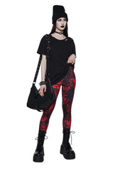Scream Queen Printed Leggings - Black