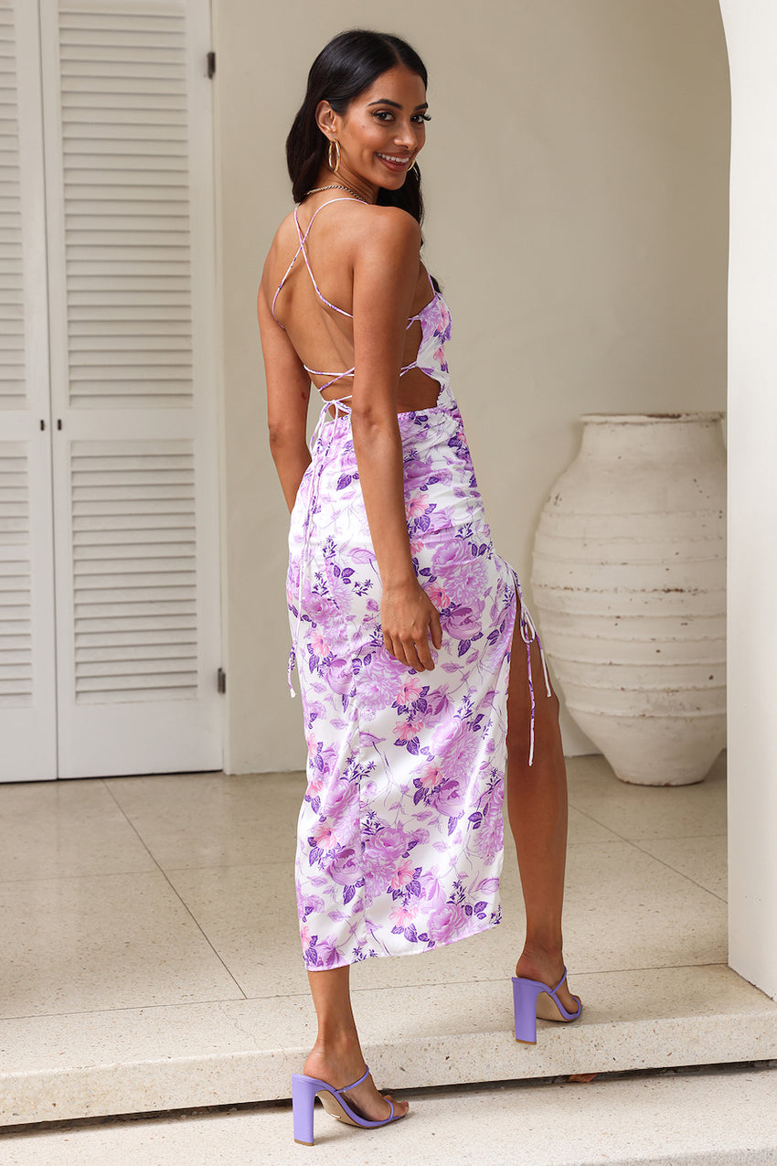 Making Up Midi Dress Purple