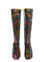 Stitched-Up Style Platform Boots