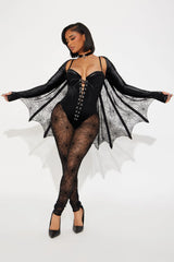 On The Web Spider 4 Piece Costume Set - Black