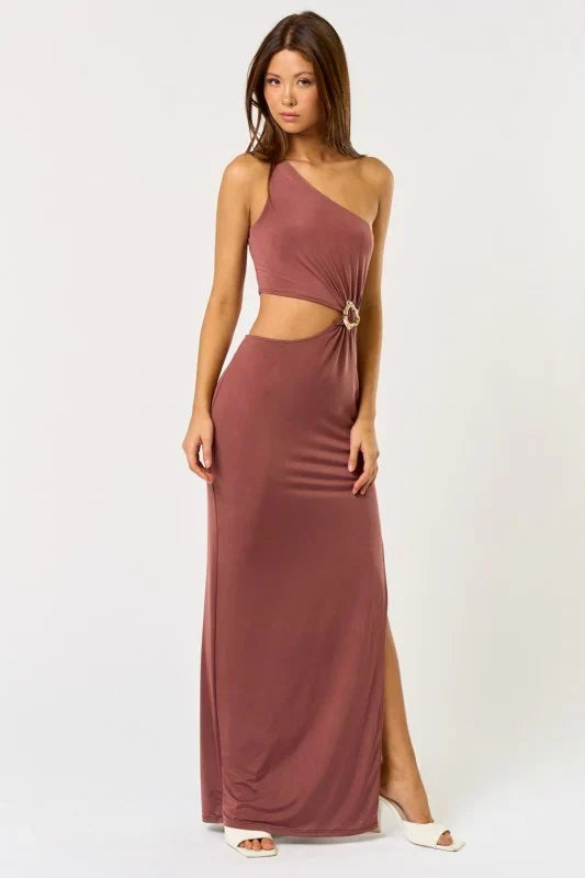 Amalfi Afterglow One Shoulder Maxi Dress