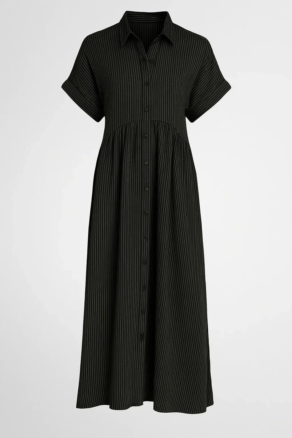 Chic Women'S Midi Dress With Handy Pockets