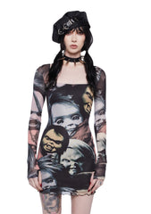 Petrified Night Mini Dress