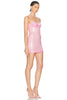 Balconette Bra Detail Mini Cami Dress In Pink