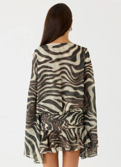 Elisana Mini Dress - Zebra