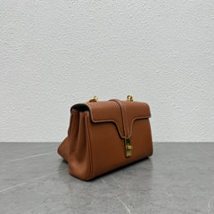 Celine Teen Soft 16 Shoulder Bag Tan Smooth Calfskin