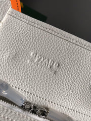 HARDY PM BAG 40 IN WHITE GOYARDINE CANVAS AND TAURILLON LEATHER TRIM