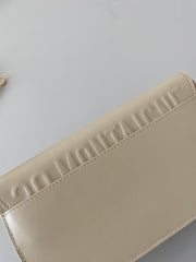 medium cd east west 22cm beige calfskin ghw