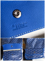 Goyard Anjou GM Bag 39cm Blue Calfskin Goyardine Canvas 290820