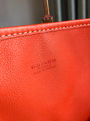 Goyard Anjou GM Bag 39cm Orange Calfskin Goyardine Canvas 290827