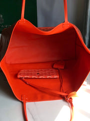 Goyard Anjou GM Bag 39cm Orange Calfskin Goyardine Canvas 290827
