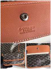 Goyard Anjou GM Bag 39cm Black Brown Calfskin Goyardine Canvas 290821
