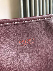 Goyard Anjou GM Bag 39cm Burgundy Calfskin Goyardine Canvas 290823