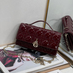 my cd mini 21 burgundy patent lambskin
