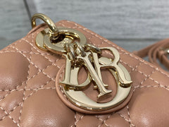 micro lady 12 pinkish brown lambskin ghw