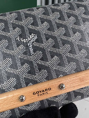 MONTE-CARLO PM CLUTCH 25 IN GRAY GOYARDINE CANVAS