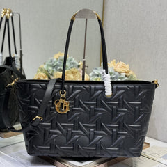 LARGE 41 TOUJOURS BAG IN BLACK MACROCANNAGE LAMBSKIN