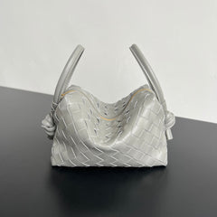 BV Loop Top Handle 19cm Grey Lambskin