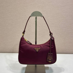 PRA Shoulder Bag 22 burgundy nylon fabric 280825
