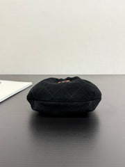 Chanel 2026 Mini Pouch 16cm Black Tortoiseshell Suede Effect Plexi