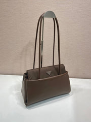 Prada Passage Medium Bag 28cm Brown Leather Re-Nylon