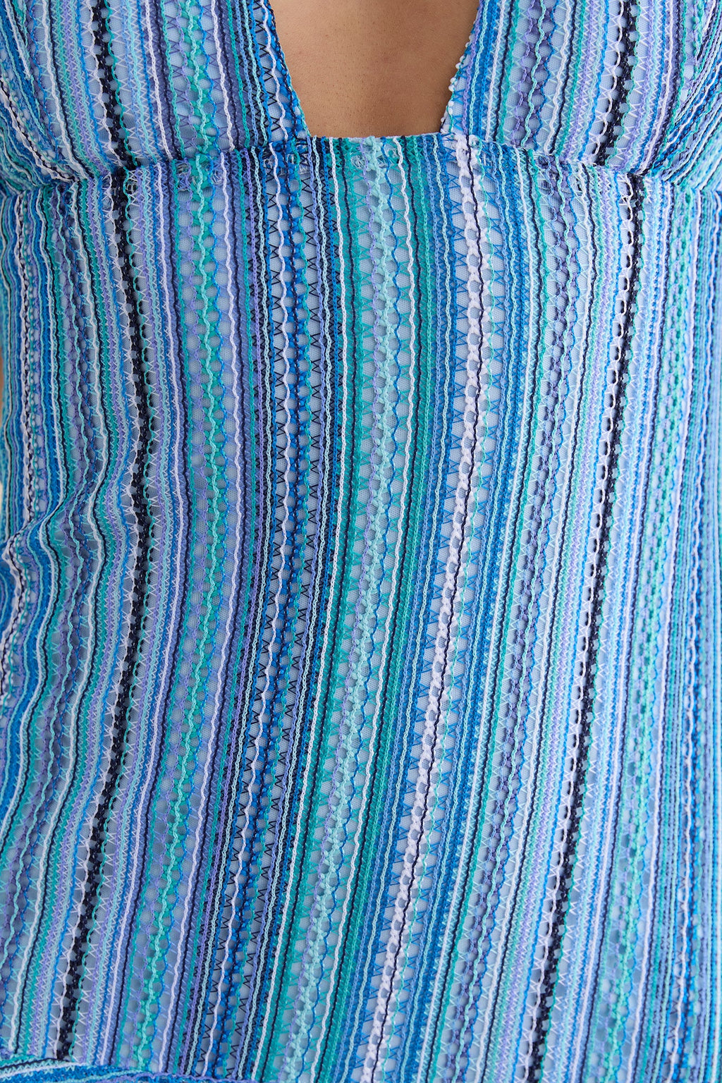 Island Palms Halter Mini Dress Blue