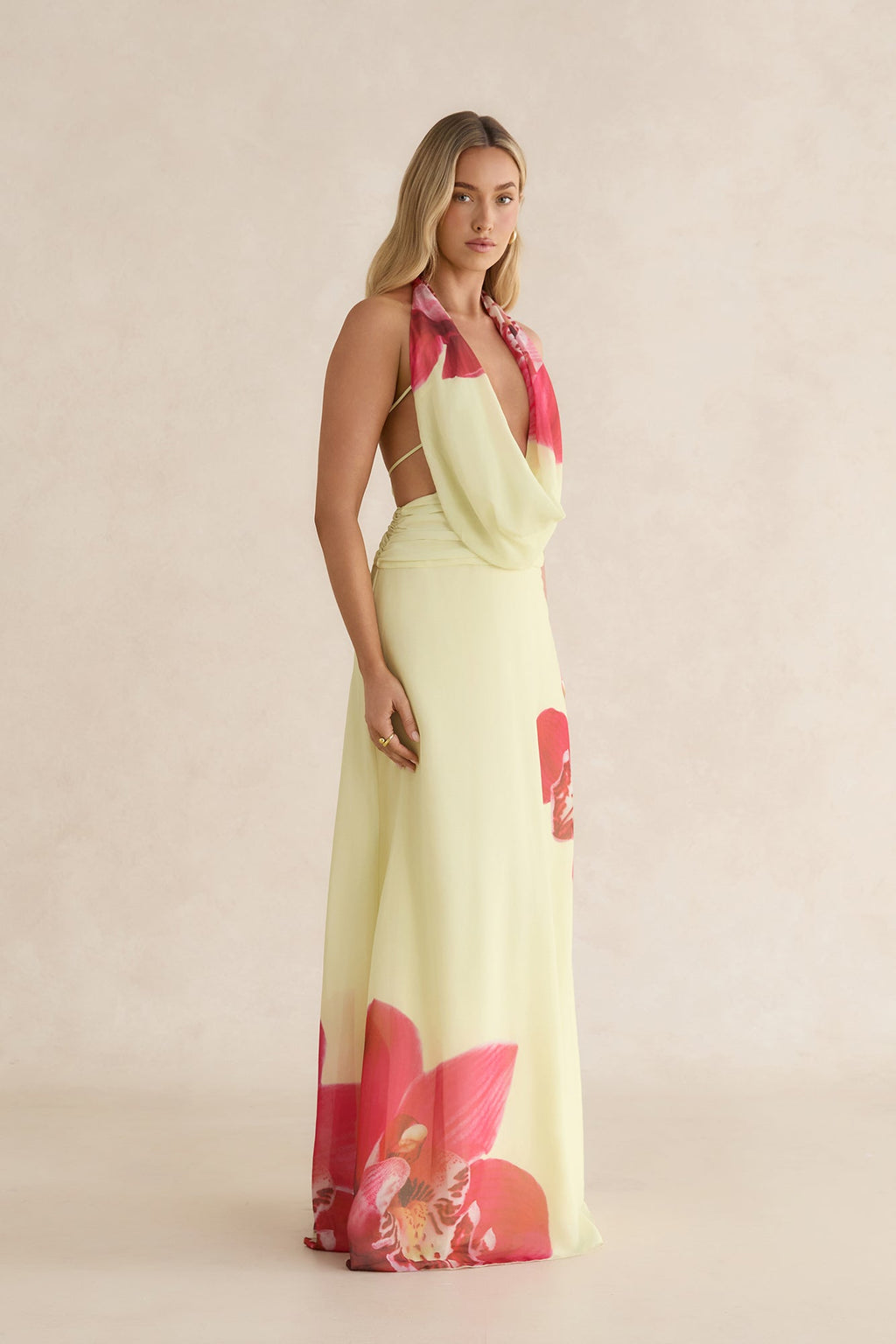 Orchid Oasis Maxi Dress Yellow
