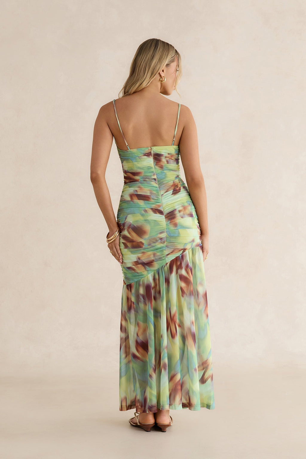 Botanica Mesh Maxi Dress Green