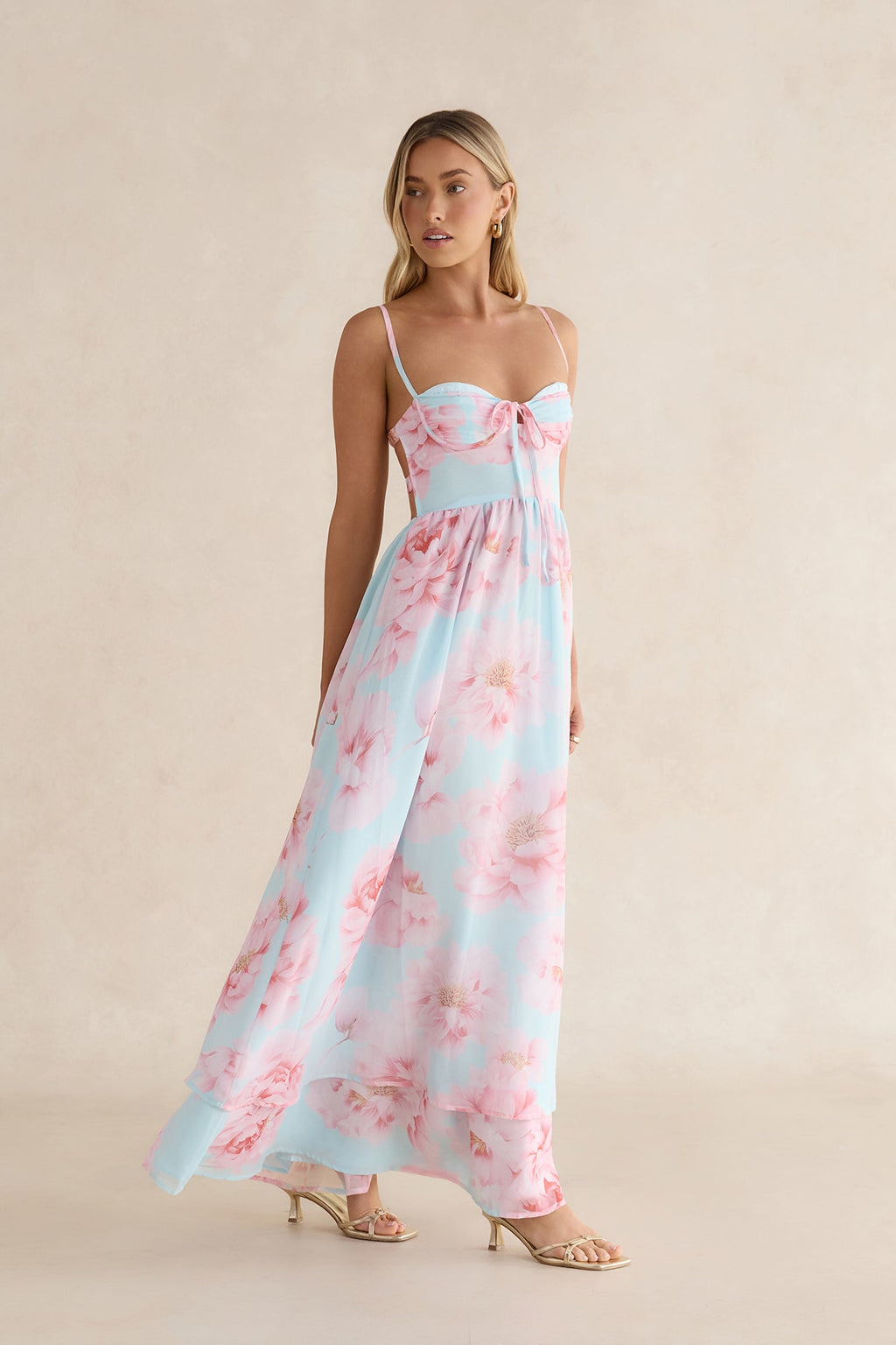 Fresh Florals Maxi Dress Mint