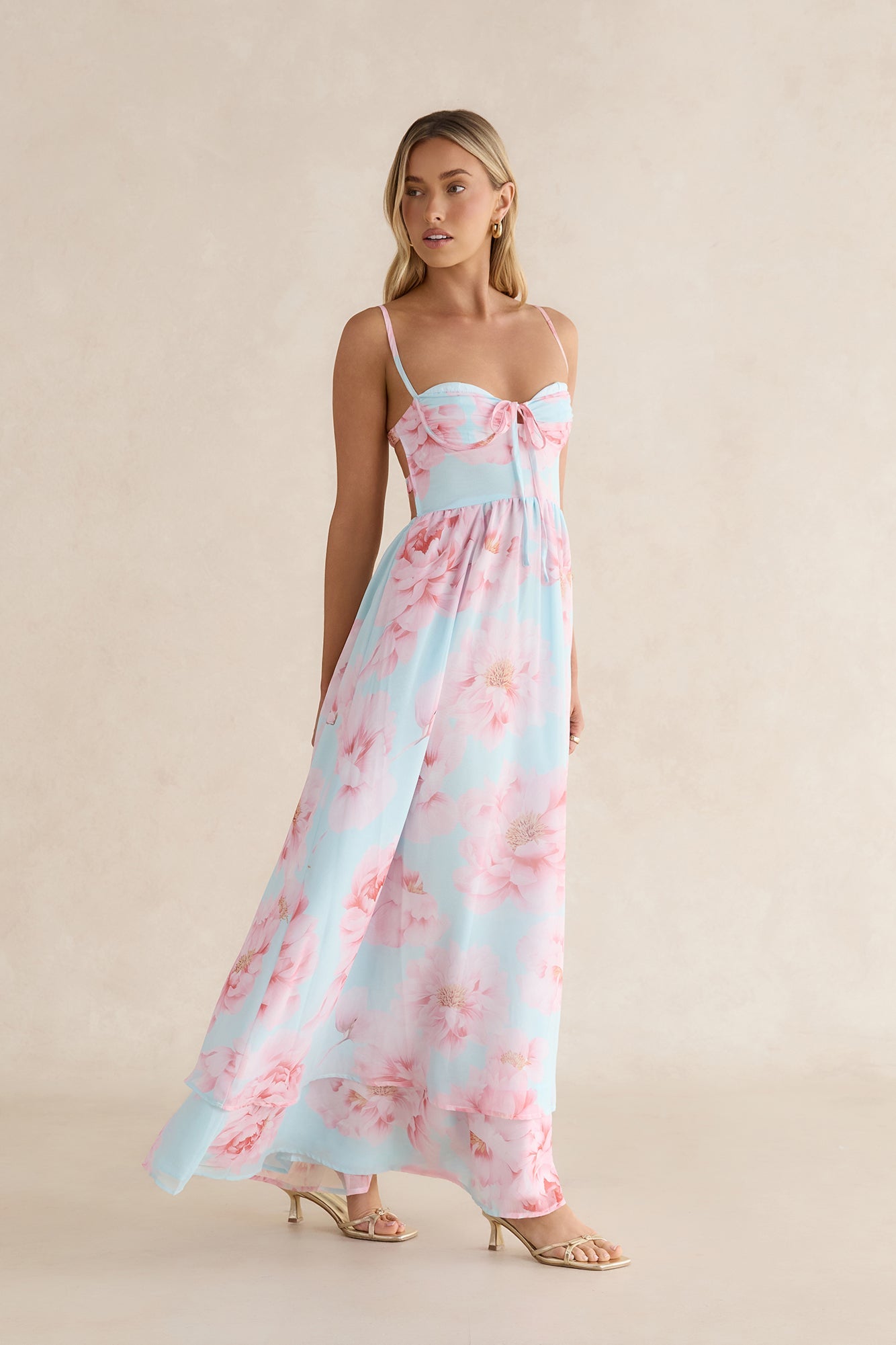 Fresh Florals Maxi Dress Mint