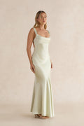Wish From An Angel Satin Maxi Dress Sage