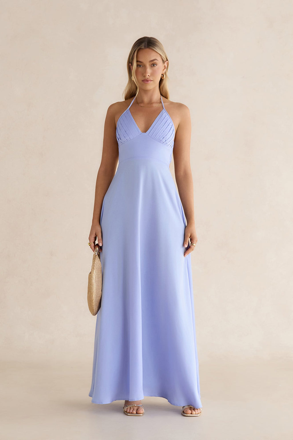 Have This Dance Halter Maxi Dress Blue