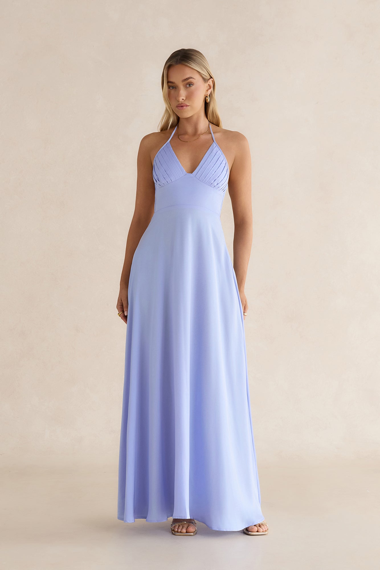 Have This Dance Halter Maxi Dress Blue