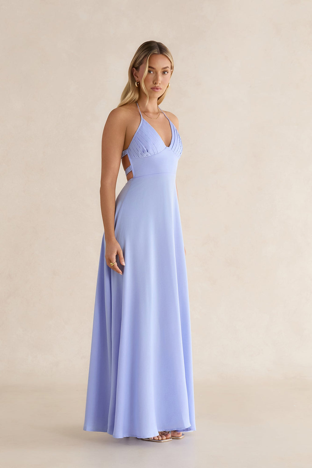 Have This Dance Halter Maxi Dress Blue