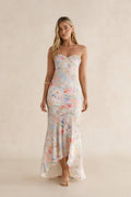 Midday Dreaming Strapless Maxi Dress Pink Multi