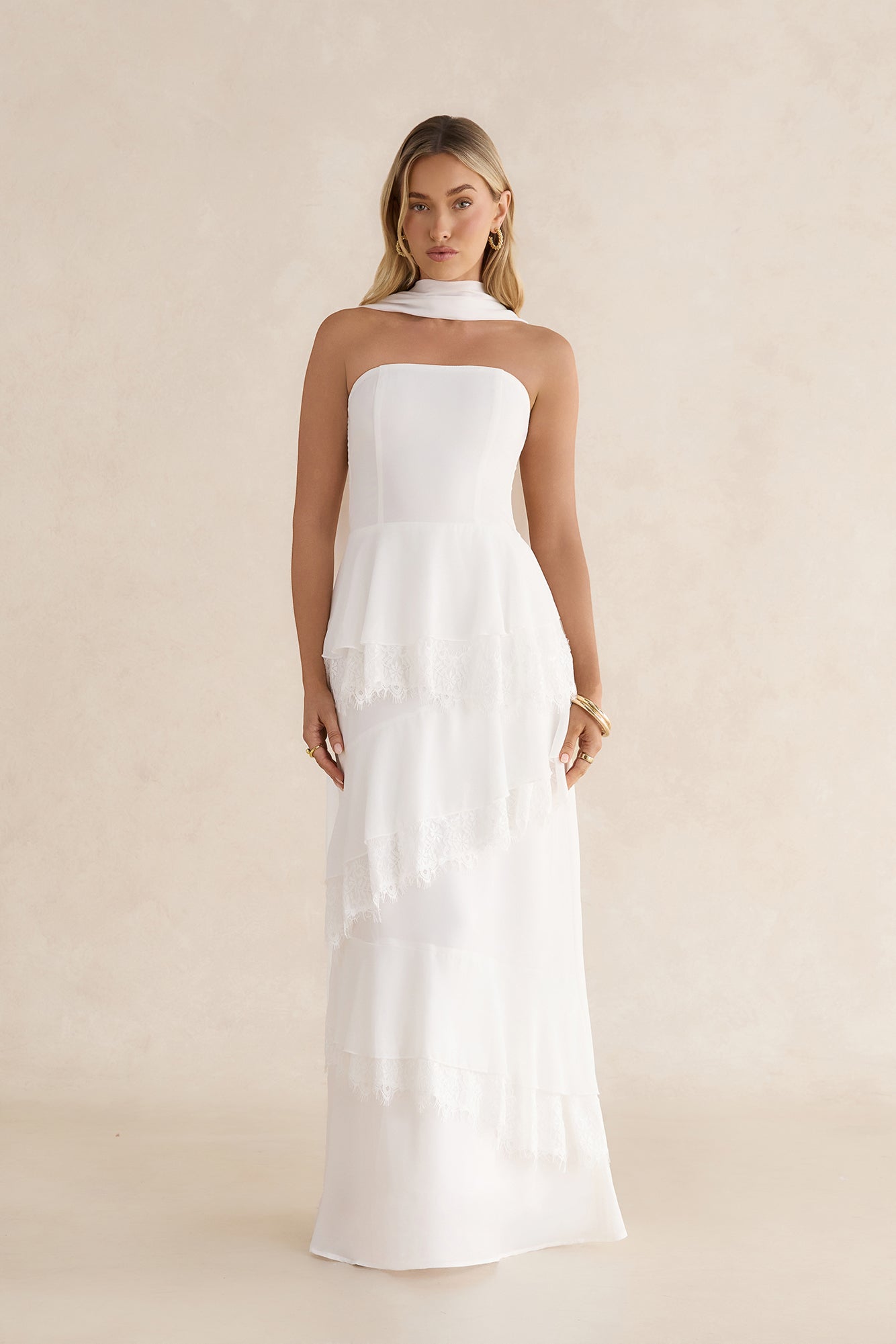 Tell Me Why Strapless Maxi Dress White