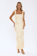 Dear Me From Me Mesh Maxi Dress Yellow