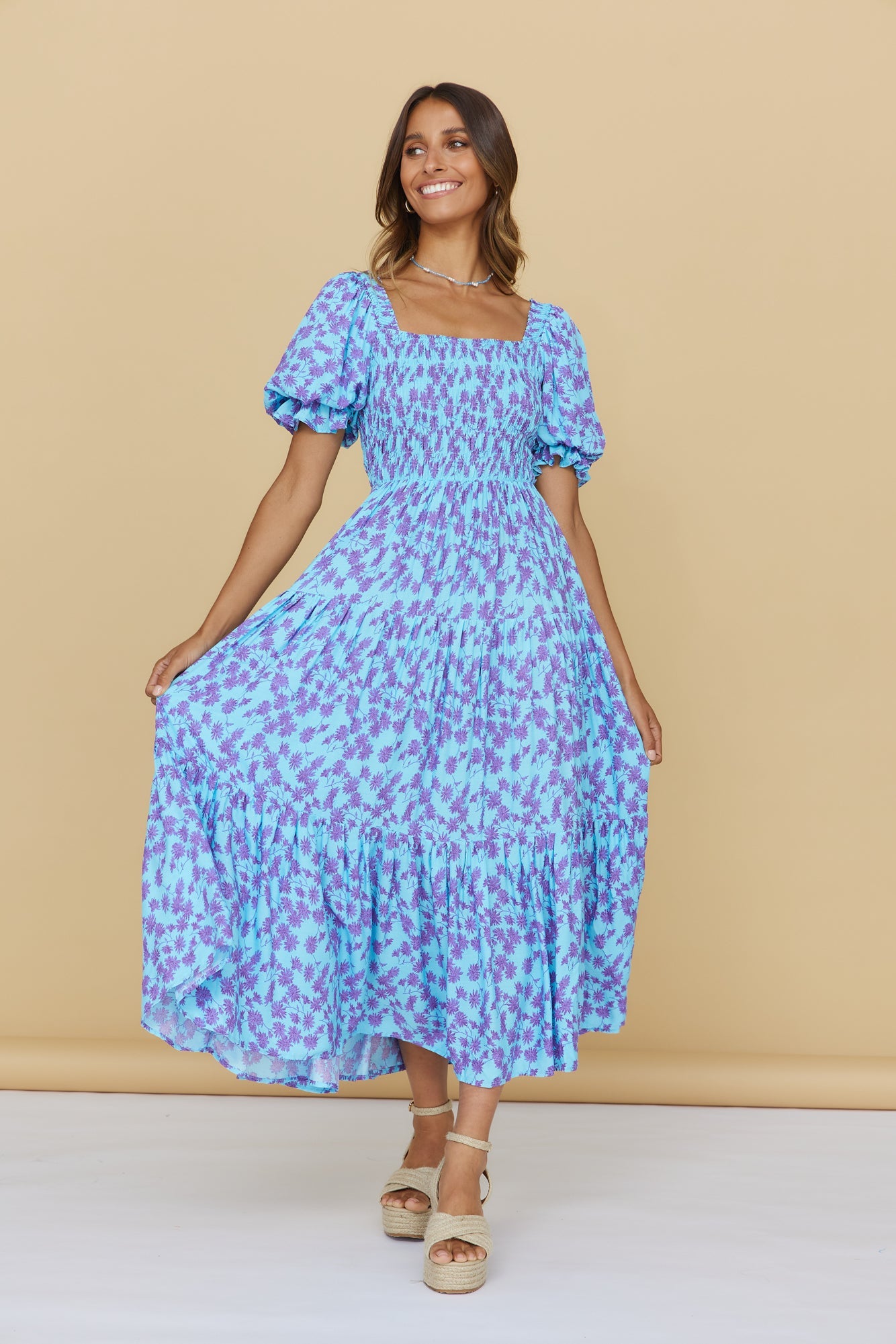 Land And Sky Maxi Dress Blue