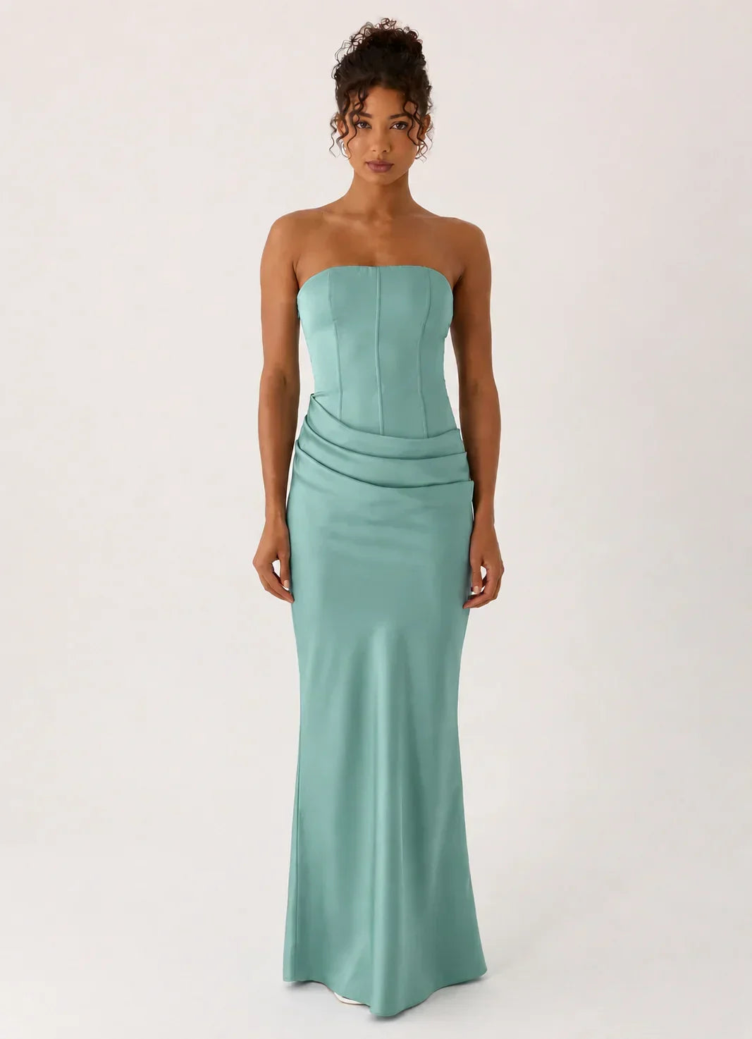Adara Corset Maxi Dress Blue